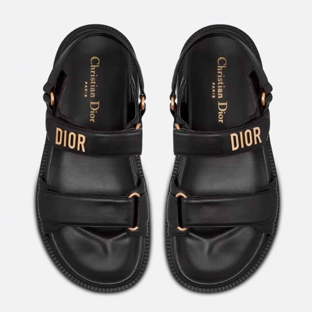 Christian Dior “Dioract Sandal“ in Black Lambskin